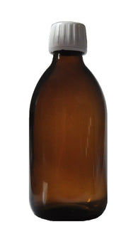 300 ml Amber brown glass bottles with cap - 54 pieces
