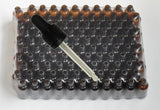 30 ml Amber brown glass bottles with black pipette - 110 pieces