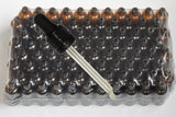 50 ml Amber brown glass bottles with pipette - 88 pieces