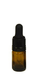 5 ml Amber brown glass bottles with black pipette - 340 pieces