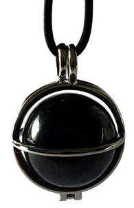 Shungite ball 20 mm in silver plated jewellery